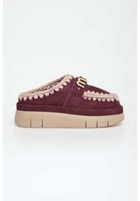 Mou - Klapki damskie skórzane mule MOU. Materiał: skóra #5