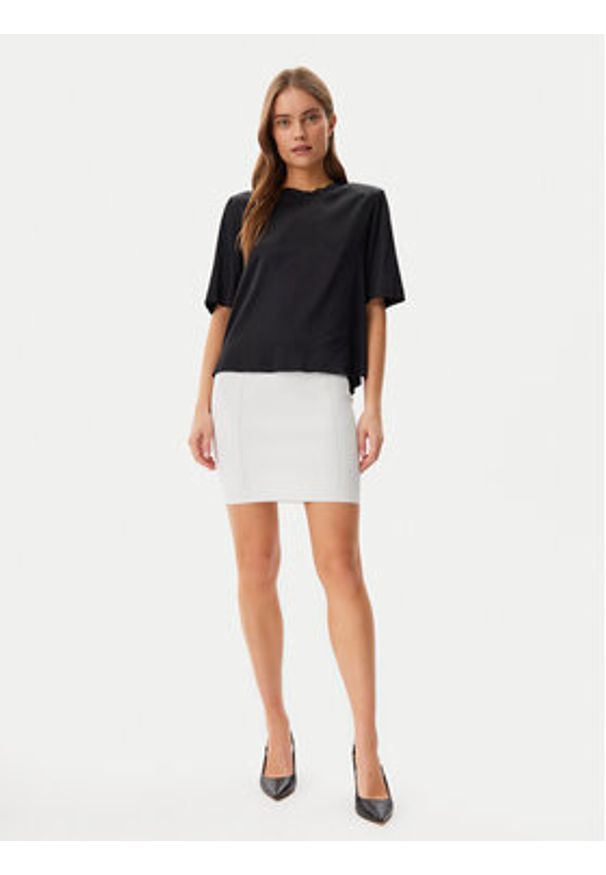 Guess Spódnica ołówkowa W5GD88Z3L10 Écru Slim Fit. Kolor: kremowy. Materiał: wiskoza