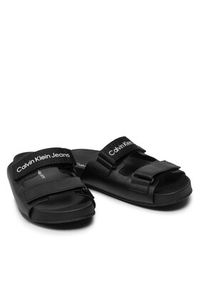 Calvin Klein Jeans Klapki Comfort Sandal 1 YW0YW00597 Czarny. Kolor: czarny. Materiał: skóra