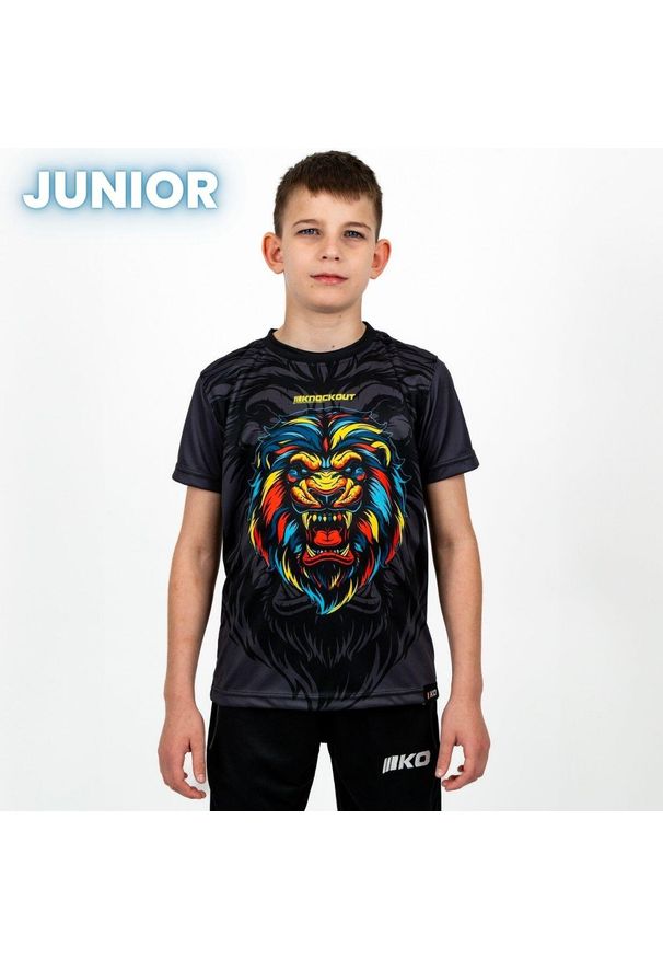 KNOCKOUT - Knockout Lion Koszulka. Kolor: czarny. Sport: kolarstwo