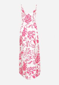 Born2be - Fuksjowa Sukienka na Regulowanych Ramiączkach z Gumkami na Plecach Ściągana Troczkiem Harnela. Okazja: na co dzień. Kolor: różowy. Długość rękawa: na ramiączkach. Typ sukienki: proste. Styl: klasyczny, casual, elegancki #5