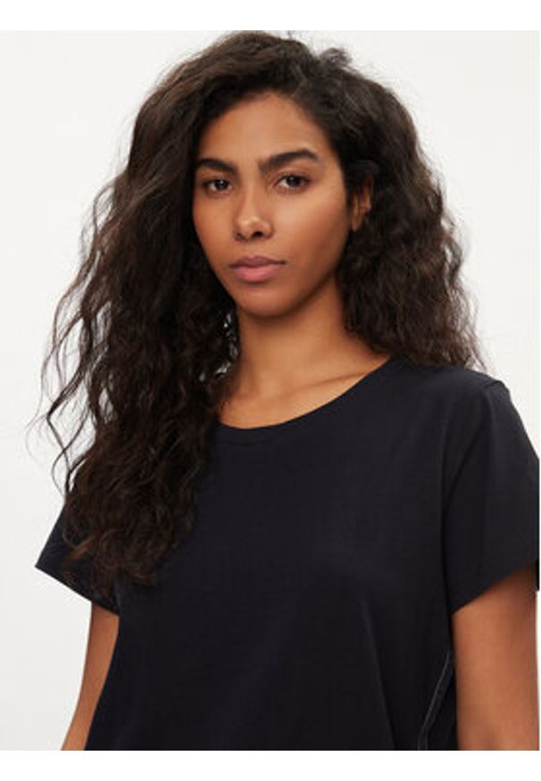 TOMMY HILFIGER - Tommy Hilfiger T-Shirt UW0UW04873 Granatowy Relaxed Fit. Kolor: niebieski