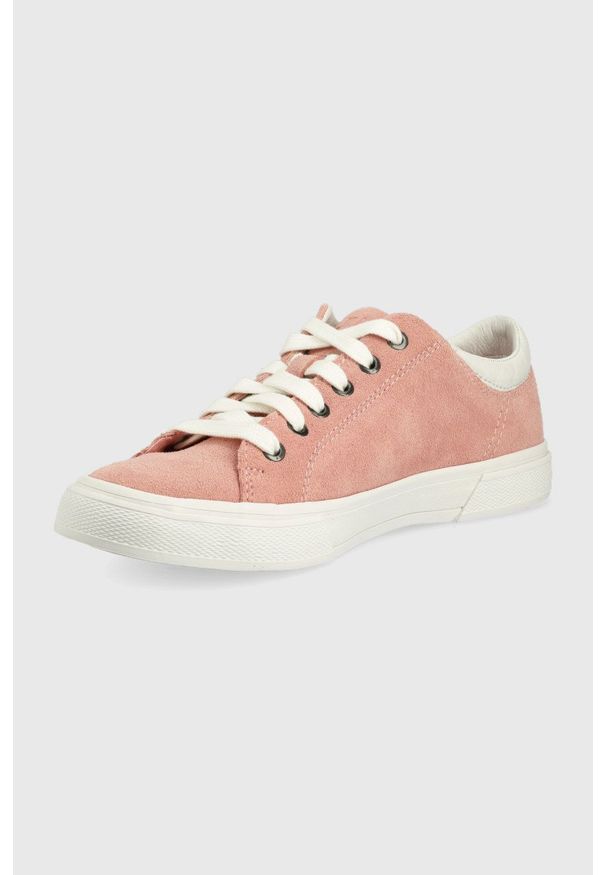 Helly Hansen sneakersy zamszowe kolor różowy. Nosek buta: okrągły. Zapięcie: sznurówki. Kolor: różowy. Materiał: zamsz