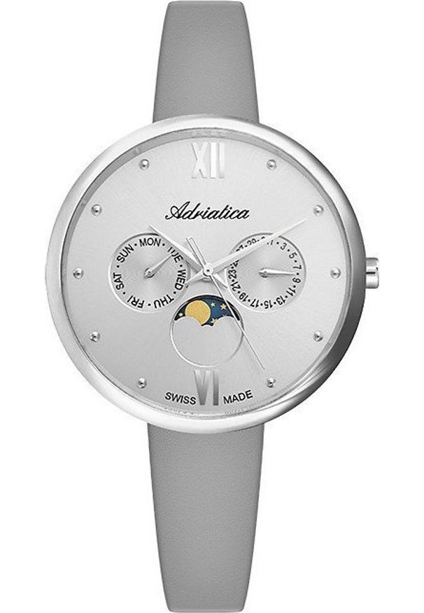 Zegarek Adriatica Zegarek damski Adriatica A3732.5G83QF szary. Kolor: szary