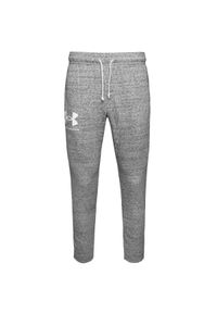 Spodnie Under Armour UA Rival Terry, Mężczyźni. Kolor: szary, biały, wielokolorowy. Materiał: bawełna. Sport: piłka nożna #1