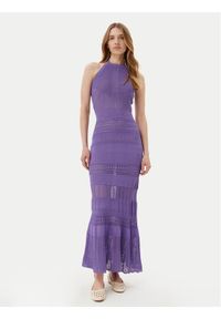 TwinSet - TWINSET Sukienka dzianinowa 251TT3105 Fioletowy Slim Fit. Kolor: fioletowy. Materiał: syntetyk #1