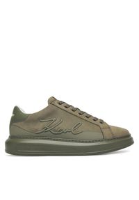 Karl Lagerfeld - KARL LAGERFELD Sneakersy Kapri KL52542F Khaki. Kolor: brązowy. Materiał: nubuk, skóra #1
