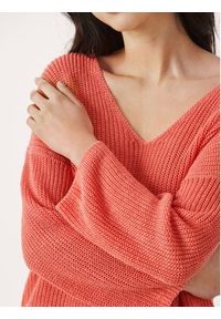 Part Two Sweter Netrona 30306690 Różowy Relaxed Fit. Kolor: różowy. Materiał: len