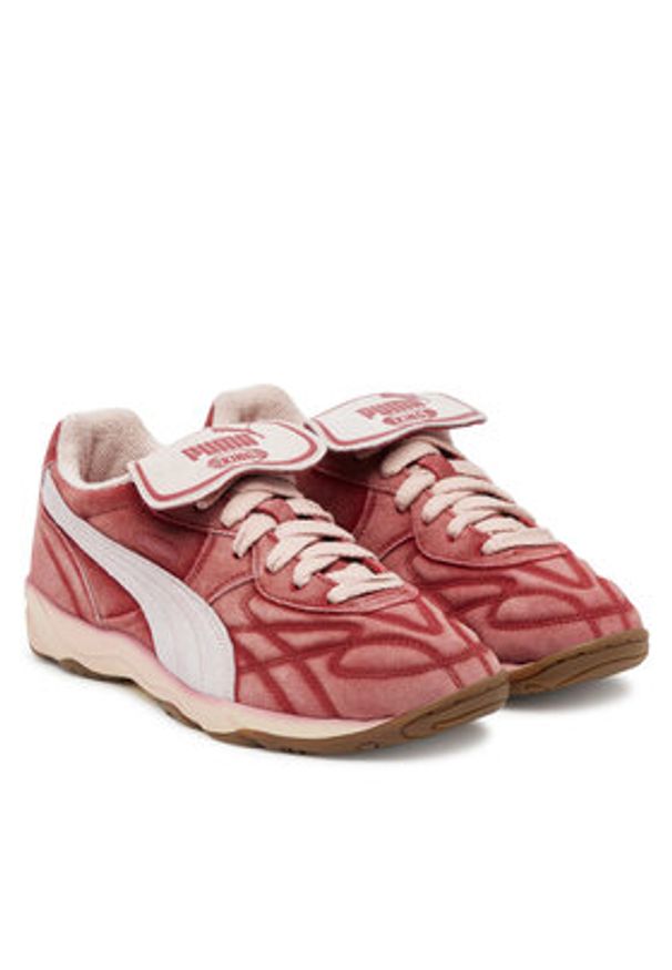 Puma Sneakersy King Indoor The NeverWorn V 402250 01 Bordowy. Kolor: czerwony. Materiał: zamsz, skóra