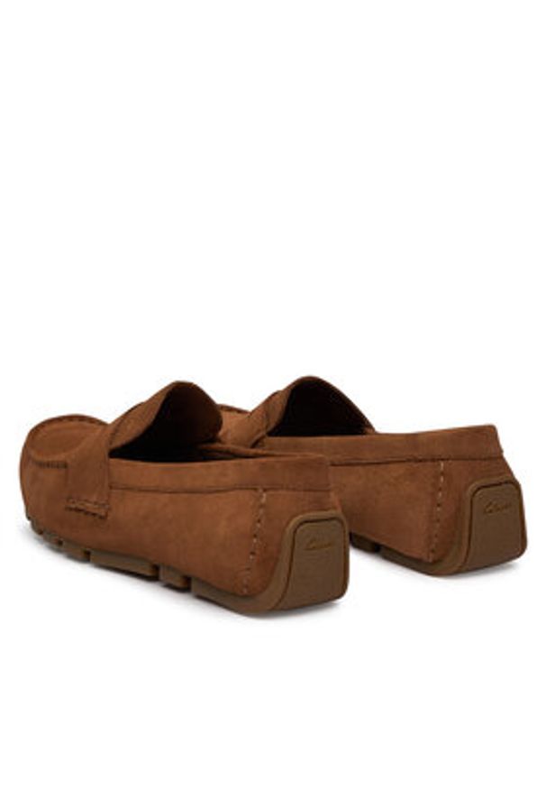 Clarks Mokasyny Corsley Bar 26184513 Brązowy. Kolor: brązowy. Materiał: zamsz, skóra