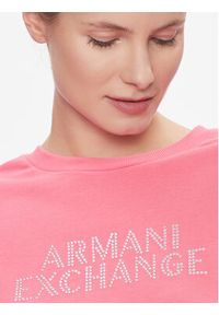 Armani Exchange Bluza 3DYM90 YJFHZ 14BH Różowy Regular Fit. Kolor: różowy. Materiał: bawełna