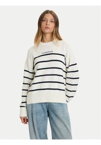 Guess Jeans Sweter W5BR03 Z3HM1 Écru Relaxed Fit. Materiał: bawełna