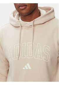 Adidas - adidas Bluza Collegiate Script Graphic Hoodie KC7185 Beżowy Regular Fit. Kolor: beżowy. Materiał: bawełna #2