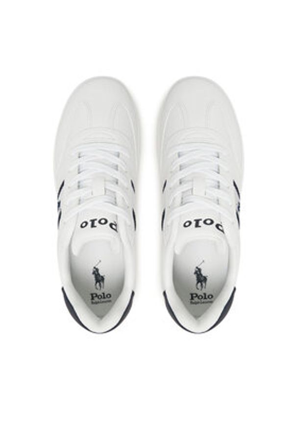 Polo Ralph Lauren Sneakersy Heritage Court III T-Toe RL02475101 Biały. Kolor: biały. Materiał: skóra