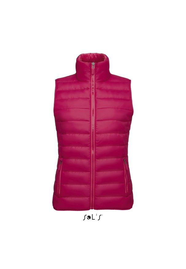 SOL'S - Damska kurtka bez rękawów Sol's Wave. Kolor: różowy. Materiał: puch. Długość rękawa: bez rękawów. Styl: elegancki