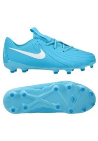 Buty piłkarskie dziecięce Nike Phantom GX II Academy FG/MG Junior. Kolor: niebieski, wielokolorowy, biały. Sport: piłka nożna