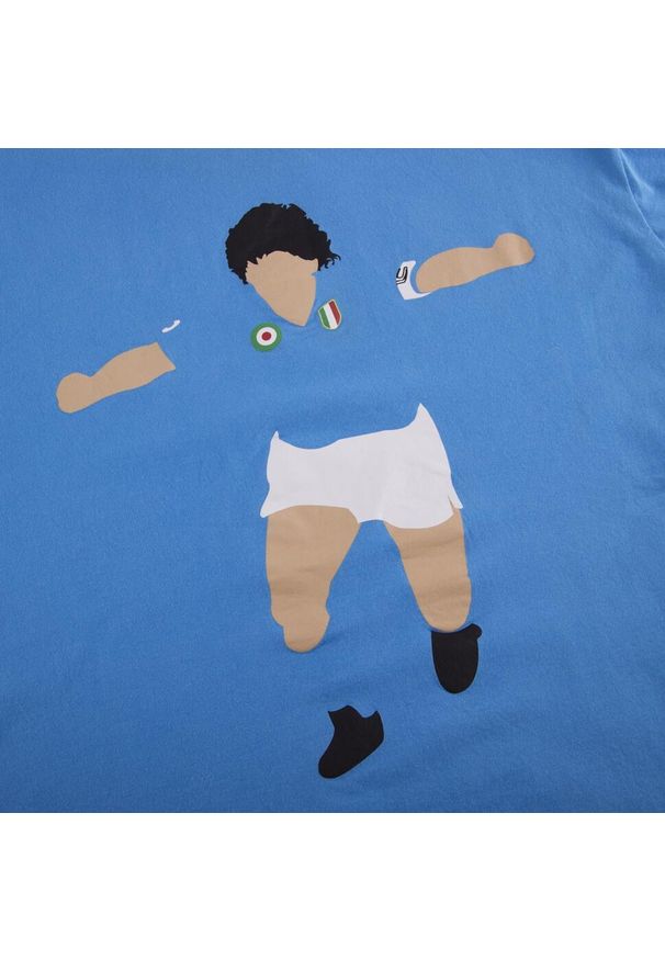 COPA FOOTBALL - Koszulka dla dorosłych - Maradona x COPA Neapol Graficzna - Niebieska. Kolor: niebieski. Sport: piłka nożna