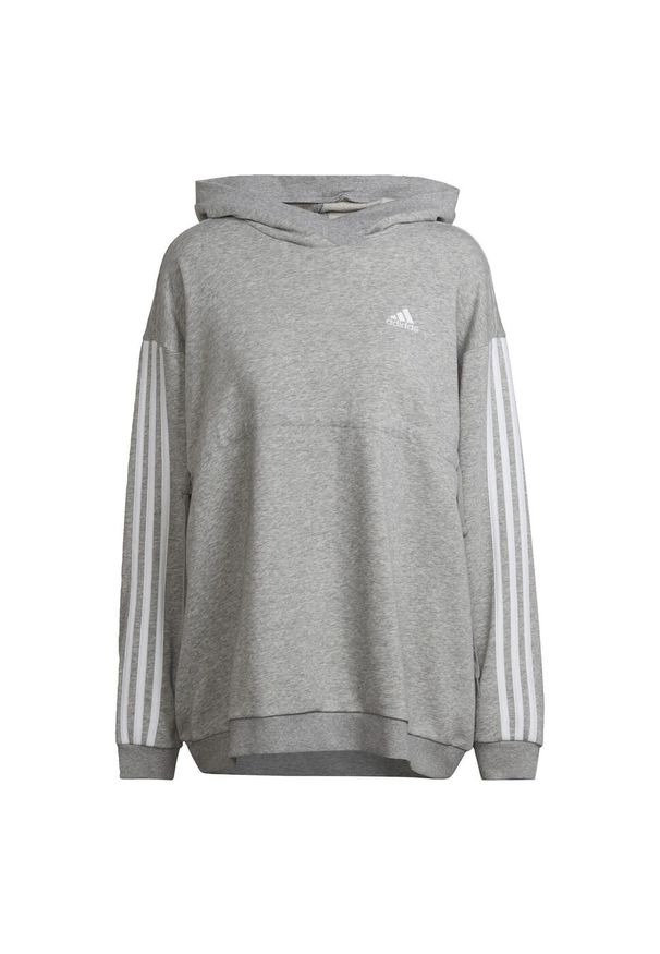 Adidas - Bluza damska adidas Essentials Cotton 3-Stripes. Kolor: biały, wielokolorowy, szary. Sport: joga i pilates, fitness, piłka nożna