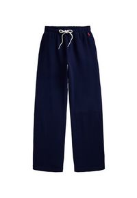 Polo Ralph Lauren Spodnie dresowe 211977959001 Granatowy Wide Leg. Kolor: niebieski. Materiał: bawełna #4