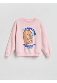 Reserved - Bluza Kapibara CapyFun - różowy. Kolor: różowy. Materiał: bawełna #1