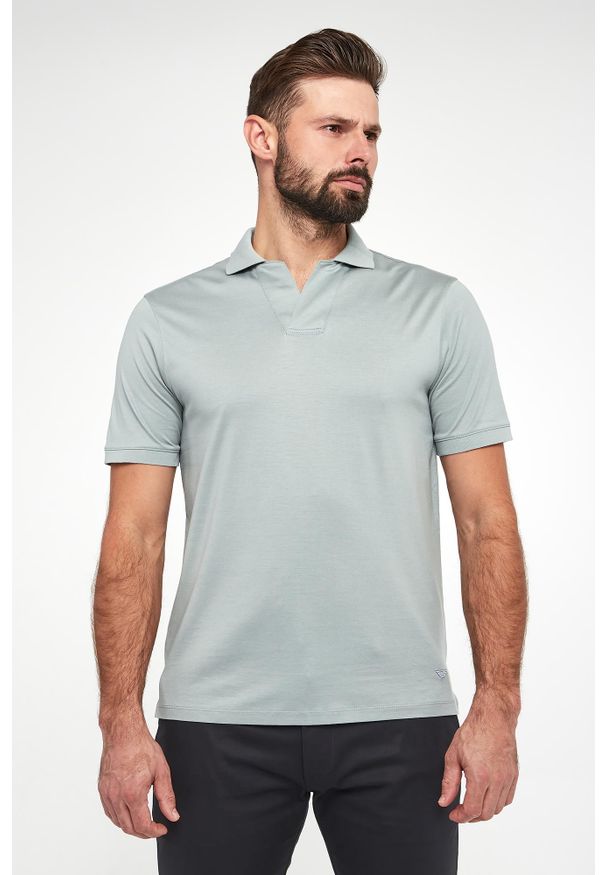 Emporio Armani - Polo męskie EMPORIO ARMANI. Typ kołnierza: polo