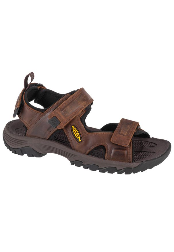 keen - Buty do chodzenia męskie Keen Sandały Męskie Targhee Iii Open Toe Bisonmul. Nosek buta: otwarty. Zapięcie: rzepy. Kolor: brązowy. Materiał: skóra, materiał, syntetyk. Sport: turystyka piesza