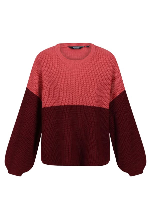 Regatta - Sweter Damski Dzianinowa Kamaria. Kolor: czerwony, wielokolorowy, brązowy. Materiał: dzianina. Sport: turystyka piesza