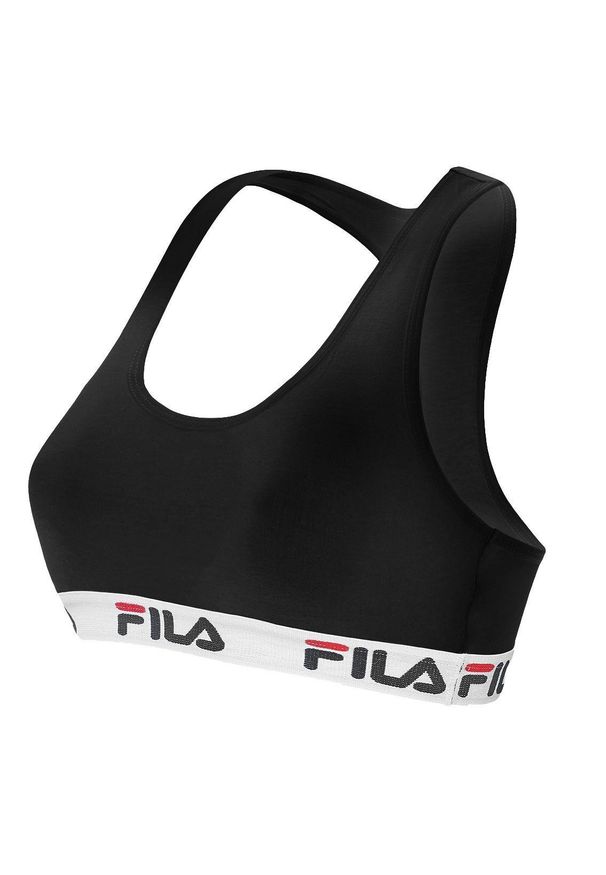 Fila - Woman Bra. Kolor: czarny. Materiał: bawełna. Sport: bieganie