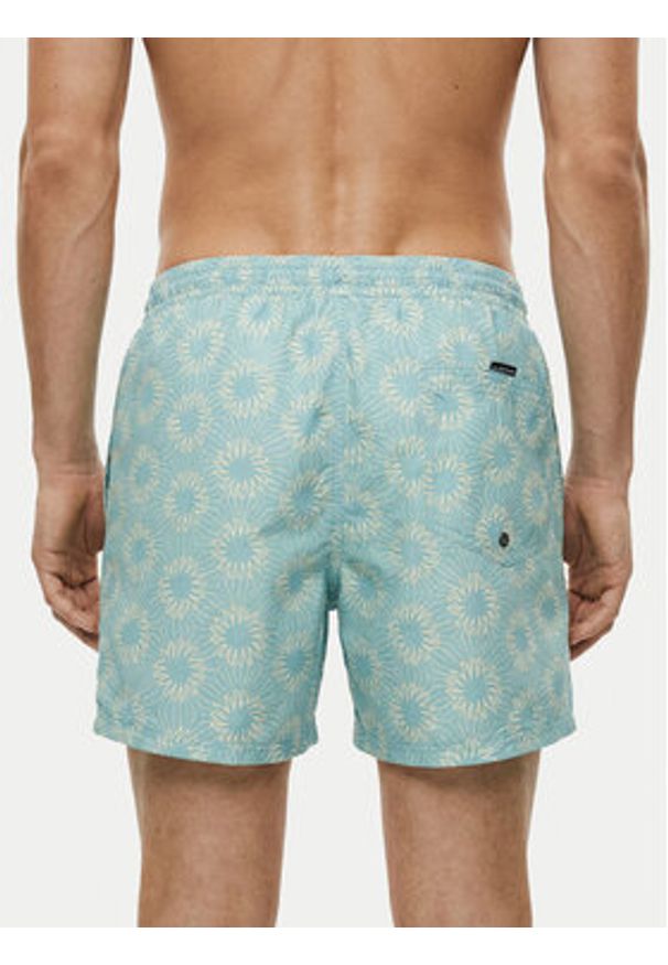 Quiksilver Szorty kąpielowe Everyday Printed Volley 15 EQYJV04219 Turkusowy Regular Fit. Kolor: turkusowy. Materiał: syntetyk