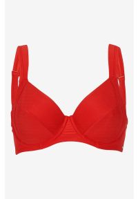 Cellbes - Biustonosz bikini. Kolor: czerwony. Materiał: poliester. Wzór: paski #2