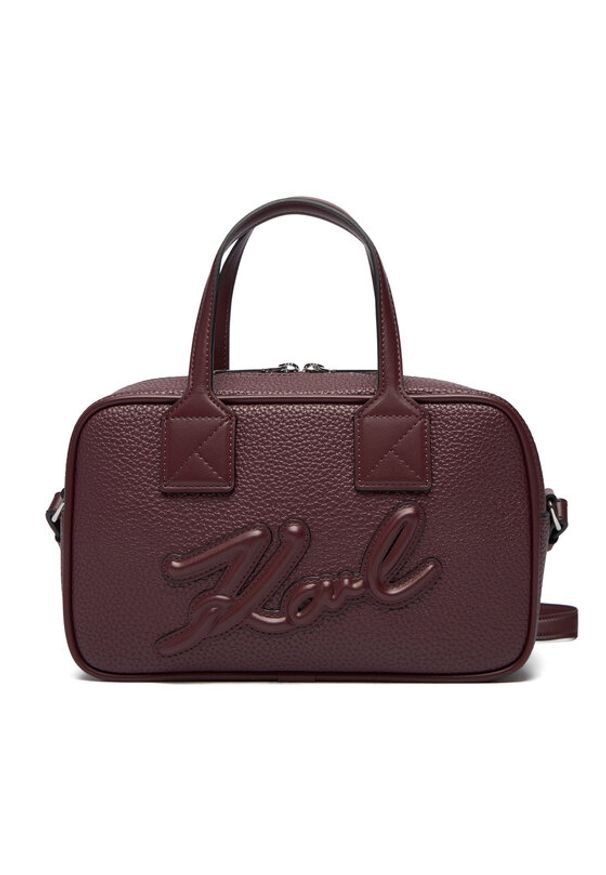 Karl Lagerfeld - KARL LAGERFELD Torebka A4W30047 Bordowy. Kolor: czerwony. Materiał: skórzane