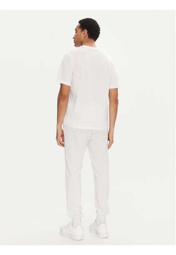 Jack & Jones Komplet t-shirt i spodnie dresowe Beau 12277849 Biały Relaxed Fit. Kolor: biały. Materiał: bawełna