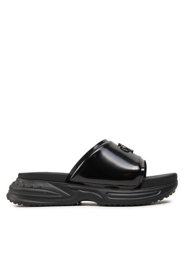 Calvin Klein Jeans Klapki Chunky Comf Slide Mtr YW0YW01506 Czarny. Kolor: czarny. Materiał: skóra