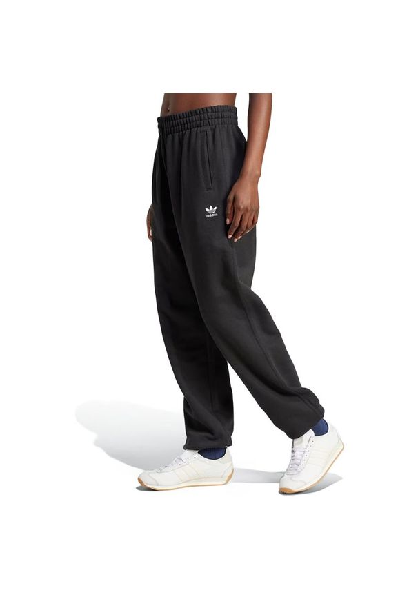 Adidas - Spodnie damskie adidas Originals Essentials French Terry IW0952 - czarne. Kolor: czarny. Materiał: dresówka, bawełna