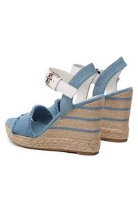 TOMMY HILFIGER - Tommy Hilfiger Espadryle Wedge Sandal FW0FW07079 Niebieski. Kolor: niebieski. Materiał: materiał #5