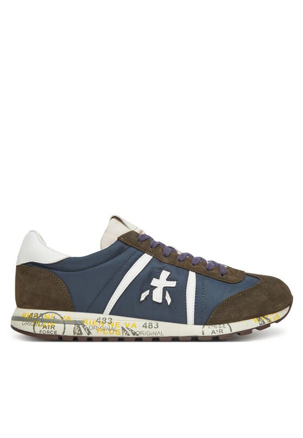 Premiata Sneakersy Lucy Var 7252 Khaki. Kolor: brązowy. Materiał: materiał