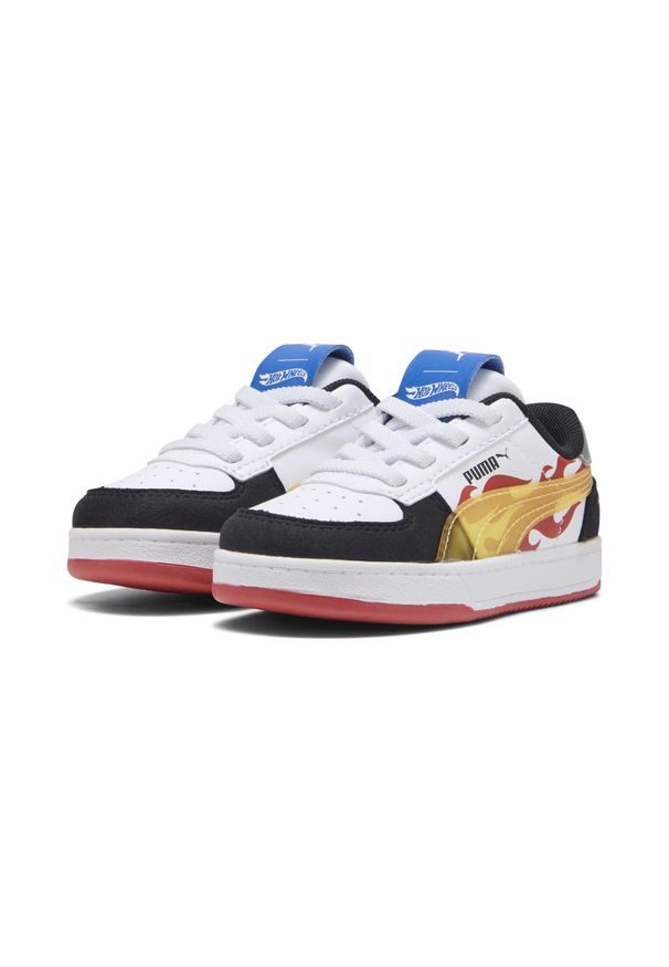 Puma - Sneakersy dla małych dzieci Caven 2.0 PUMA × HOT WHEELS™ PUMA. Kolor: biały, czarny, czerwony, wielokolorowy. Sezon: lato. Sport: koszykówka