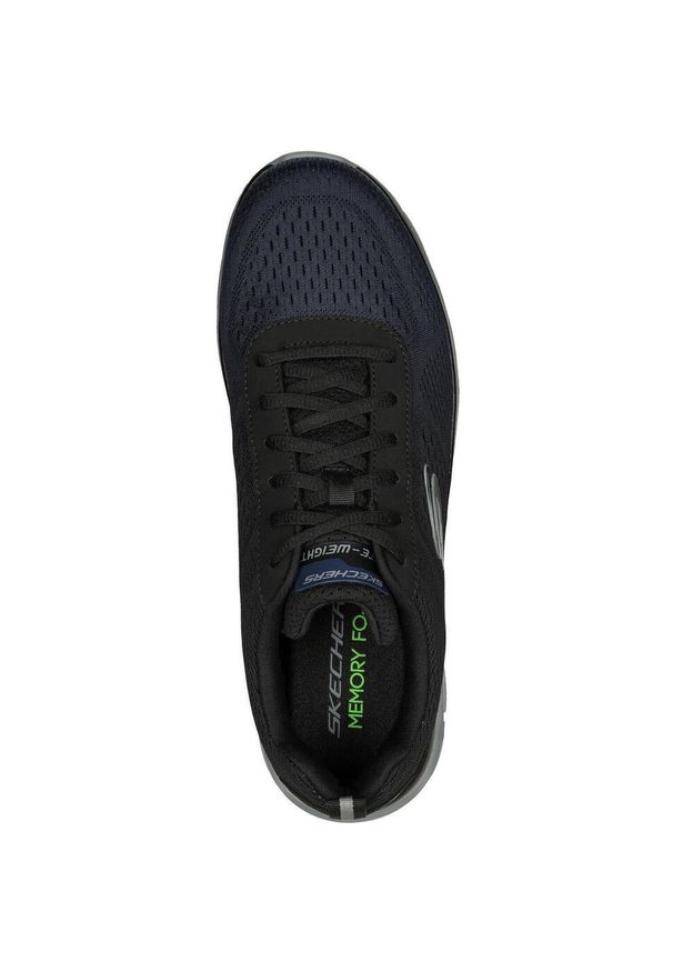 skechers - Buty Skechers Track Ripkent, Mężczyźni. Kolor: niebieski. Materiał: guma, materiał, tkanina, syntetyk