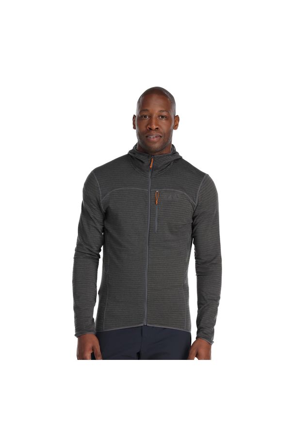 Bluza z kapturem męska Rab Men's Ascendor Light Hoody rozpinana. Typ kołnierza: kaptur. Kolor: szary