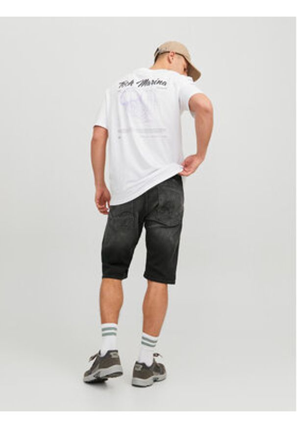 Jack & Jones - Jack&Jones Szorty jeansowe Scale 12223991 Czarny Regular Fit. Kolor: czarny. Materiał: bawełna