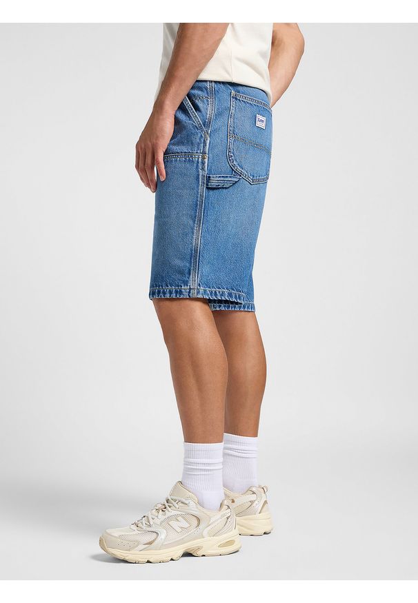 Lee - LEE MĘSKIE SPODENKI JEANSOWE LEE DBL KNEE CARPENTER SHORT RAVEN 112364160. Materiał: jeans