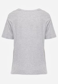 Renee - Jasnoszara T-shirt Errona. Kolor: szary. Materiał: jeans, dzianina. Długość rękawa: krótki rękaw. Długość: krótkie #3