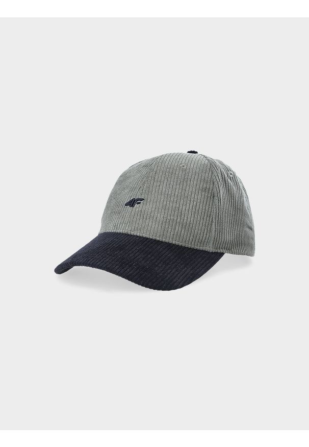 4f - 4F Czapka z daszkiem sztruksowa strapback uniseks - multikolor S/M. Kolor: wielokolorowy. Materiał: sztruks. Wzór: haft. Sezon: lato, wiosna. Styl: sportowy