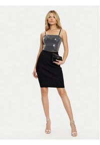 Guess Spódnica mini W5RD83 Z2Y50 Czarny Slim Fit. Kolor: czarny. Materiał: syntetyk