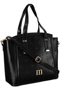 Shopper bag czarny Monnari BAG2301-020. Kolor: czarny. Wzór: aplikacja. Materiał: skórzane. Styl: elegancki #1
