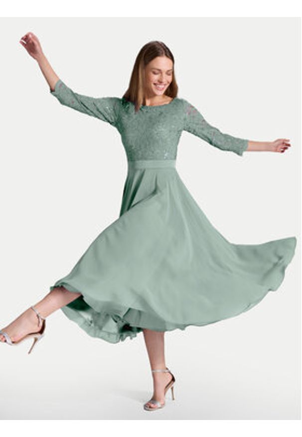 Swing Sukienka koktajlowa 77761710 Zielony Regular Fit. Kolor: zielony. Materiał: syntetyk. Styl: wizytowy