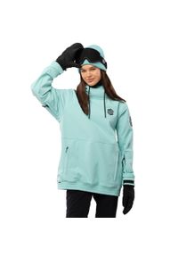 SIROKO - Kurtka snowboardowa damska W1-W Iceberg. Kolor: niebieski. Materiał: materiał, softshell. Sport: snowboard