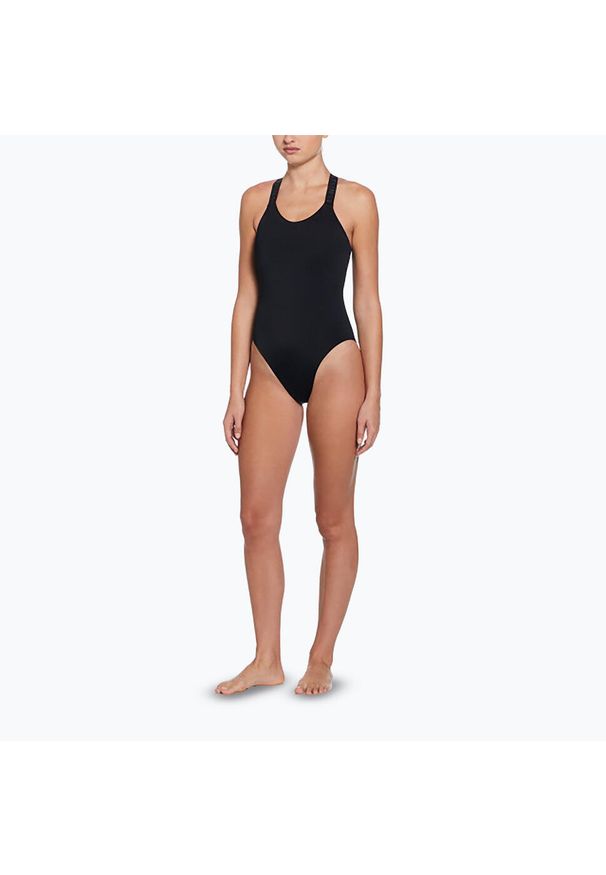 Strój pływacki jednoczęściowy damski Nike Hydralock Fusion Racerback. Kolor: czarny