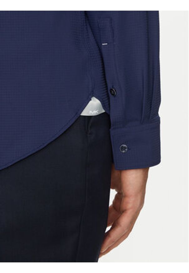Michael Kors Koszula MK0DS01531 Granatowy Slim Fit. Kolor: niebieski. Materiał: bawełna