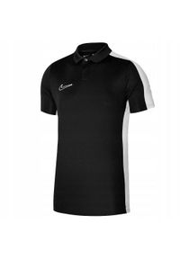 Nike - Męska Koszulka Polo Academy DriFIT. Typ kołnierza: polo. Kolor: czarny. Sport: turystyka piesza